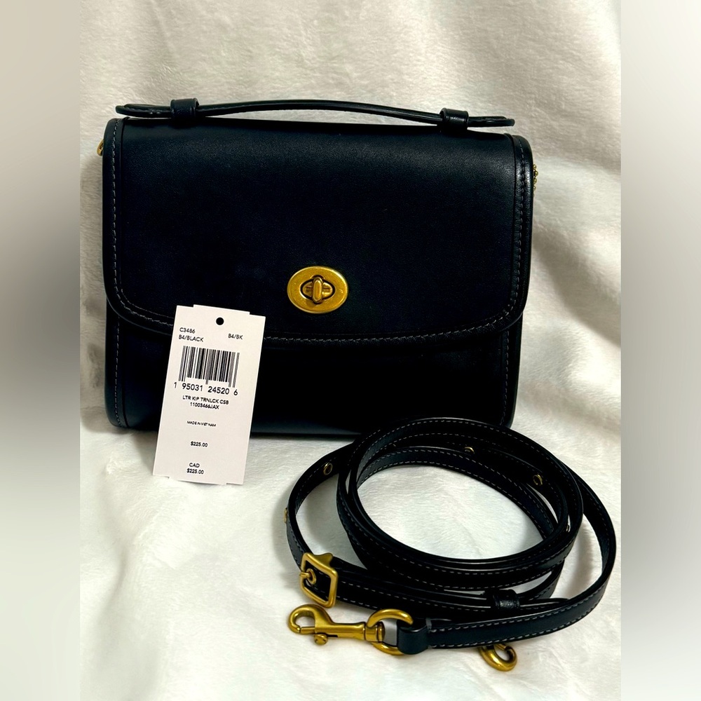 COACH Kip Turnlock Crossbody in Black